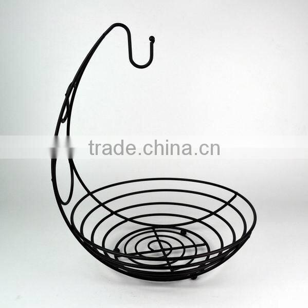 Fancy modern design home kitchen accessories metal wire fruit basket