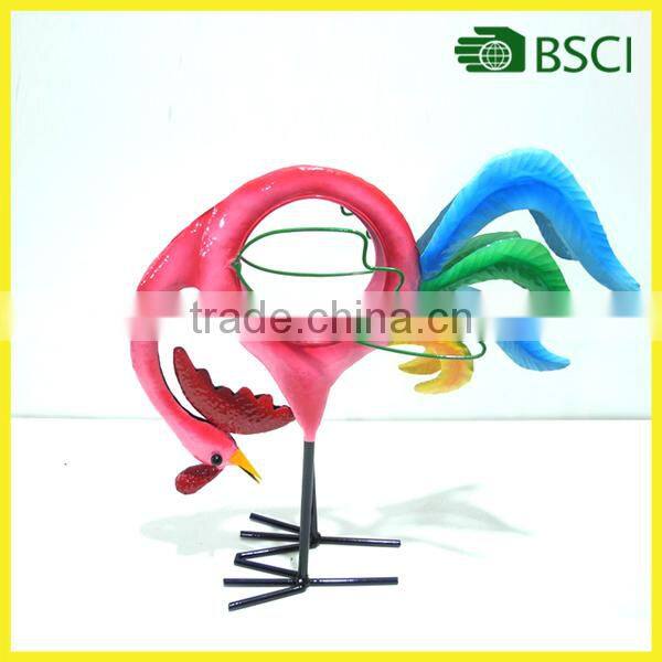 YS15093 artificial flowers making for home decoration metal craft with a solar light