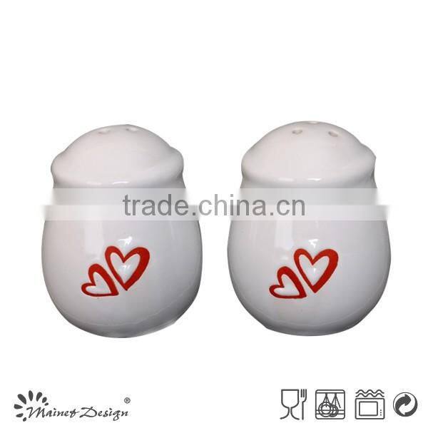 Hotel ceramic salt and pepper shakers / Home stoneware salt and pepper shakers