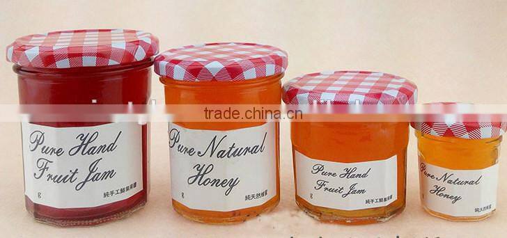 glass honey jar strawberry glass jam jar