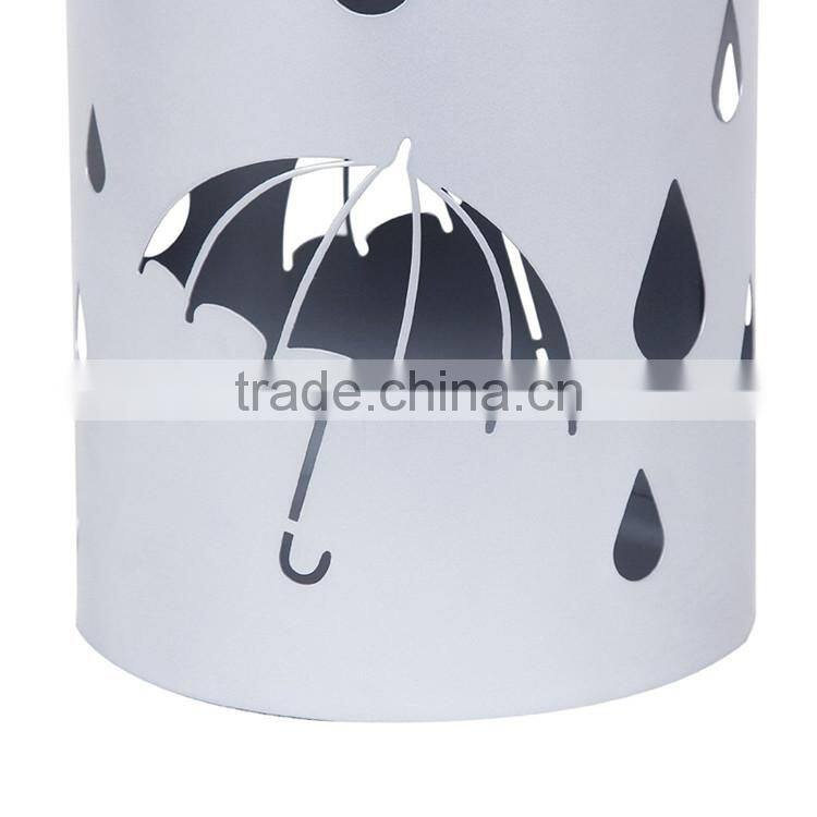 European style sliver color home hotel decorative wrought iron umbrella stand