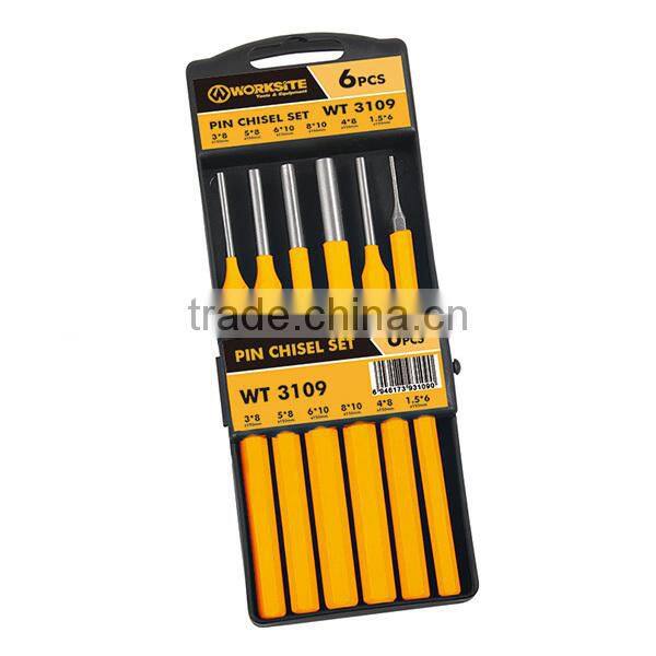 WT3109 Worksite Brand Hand Tools 6pcs Pin Chisel Set