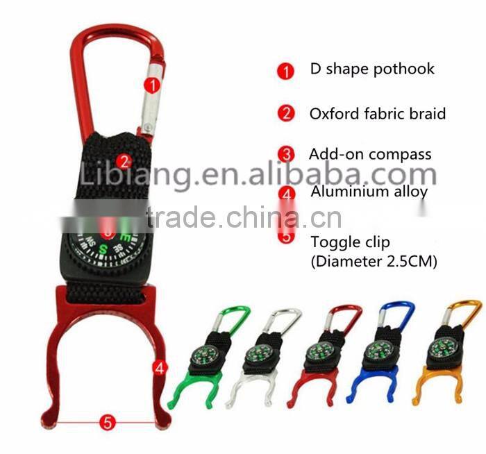 Wholesale Colorful Detachable Lanyard Strap Carabiner With Compass