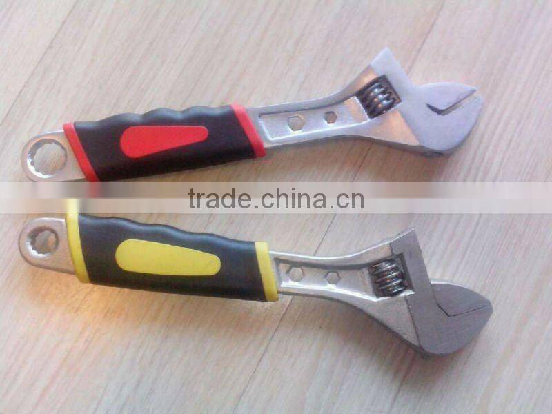 Adjustable wrench,spanner,pvc handle,good quality