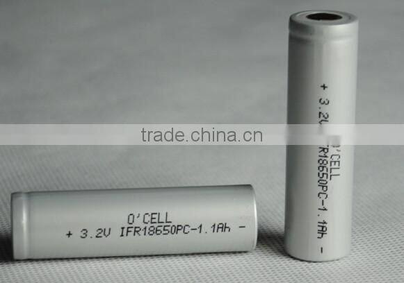 15C discharge rate 3.2V1100mAh 18650 battery