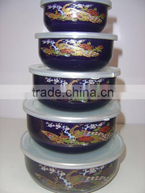 enamel storage bowl food container