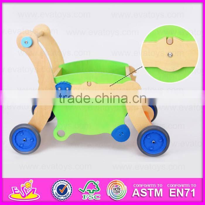 2016 new design Wooden baby walker toy,High Quality wooden baby educational walker toy, 3 IN 1 wooden walker toy W16A016