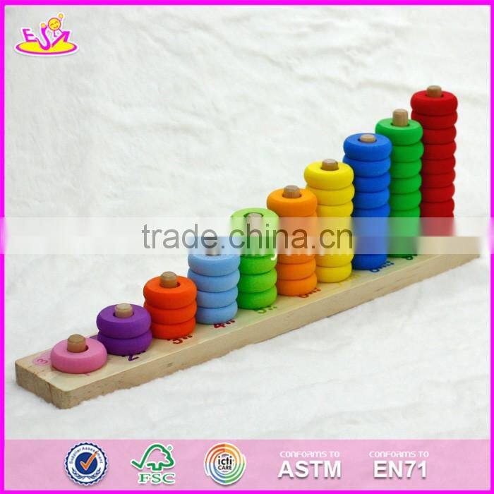 2017 New design preschool stacking blocks wooden baby toys W13D125