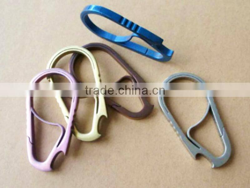 TK-1773 Outdoor edc tool Multi-function Titanium Alloy Quick Release Anti-lost Carabiner Bottle Opener
