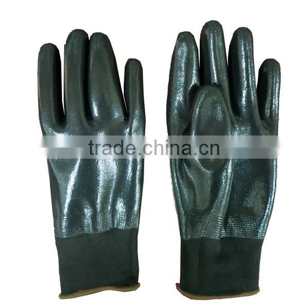 High Quality Fully Nitrile Dipped Gloves Black Nitrile Gloves Safety Gloves