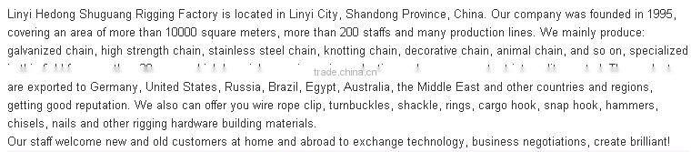 Grade 30 Proof Coil Hot Dipped Galvanized chain