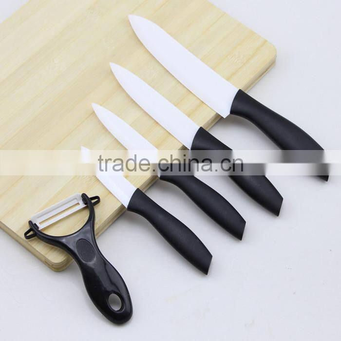 Black Handle Ceramic Kitchen Knives Set