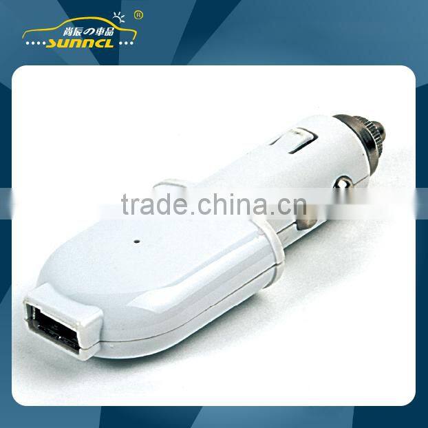 Popular White Color 12V Car Charger Socket for Apple and Android Devices