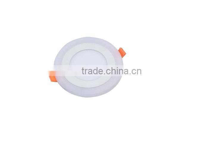 bright round double colour led ceiling panel light for office home light