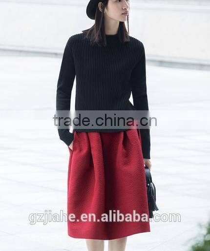 NEW Fashion Casual High pleat Waisted A -line skirt guangzhou clothing