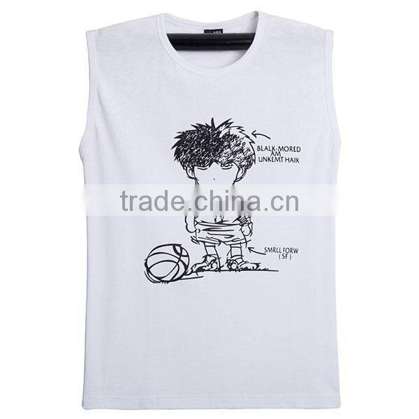 New design CVC round neck men t shirt printing