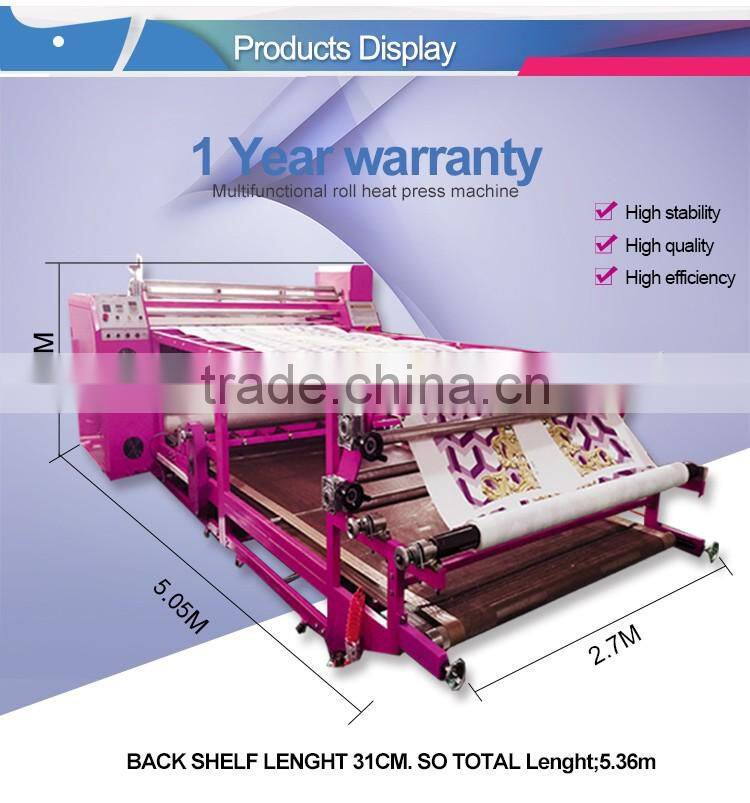 Ce approved best selling sublimation textile roller heat press transfer machine