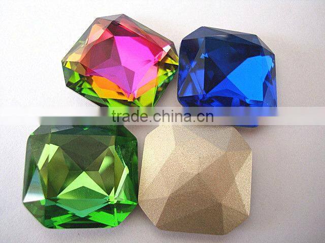 square shaped fashion colorful crystal