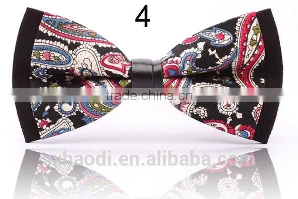 HD-B138 HD-B138 Fashion new design polyester men's classical bow tie with mix paisley pattern