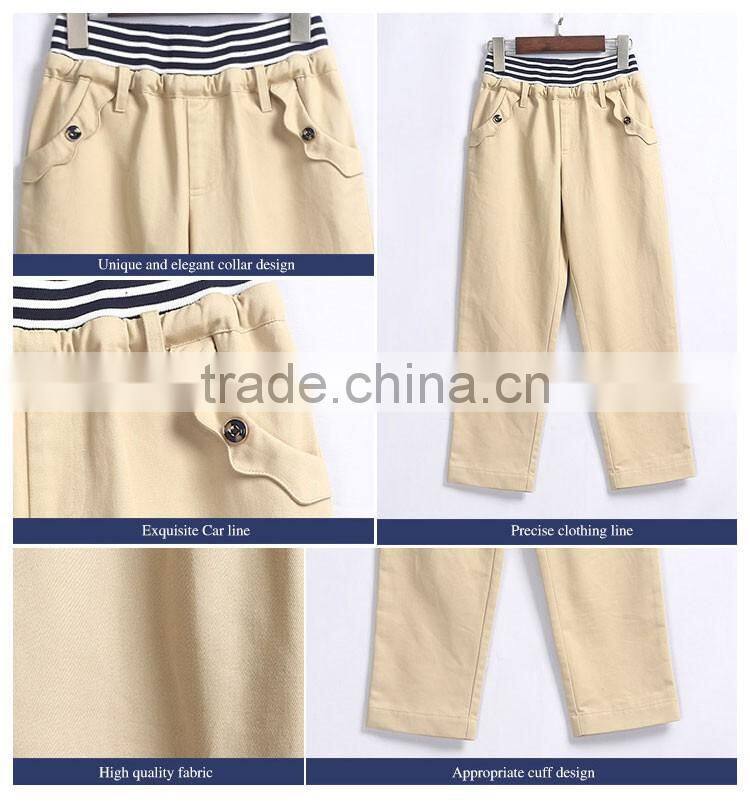Customized New Style Unisex Khaki School Pants