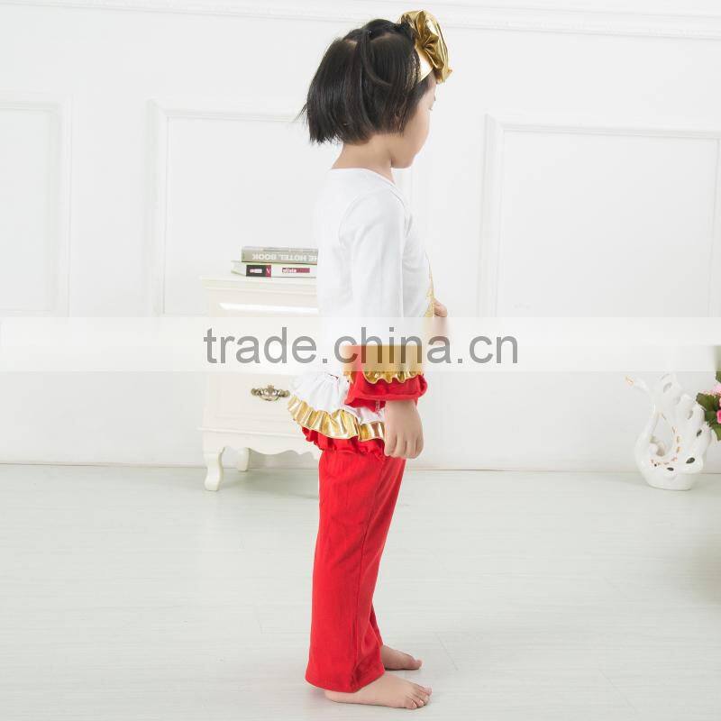 china alibaba low price wholesale chirstmas sets with top and pants and headband for autumn warmer