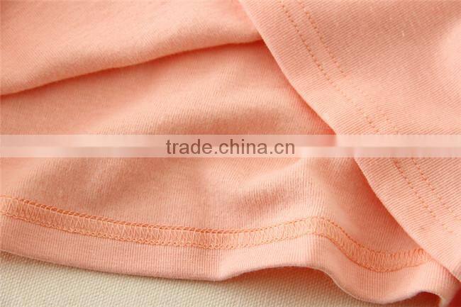 pink candy color korean kids long sleeve undershirt wholesale/ cotton undershirts for kids