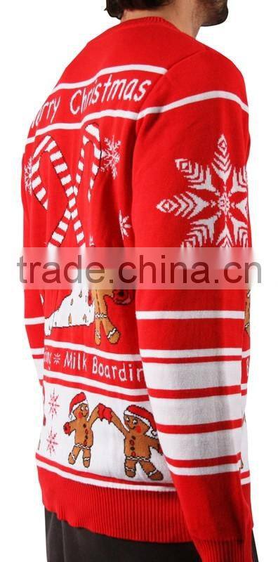 Allover jacquard ladies clothing lighted christmas sweater