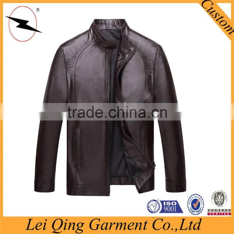 New black fashion men casual leather jackets