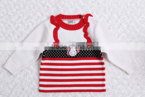 Baby girls stripe knitted pullover sweater