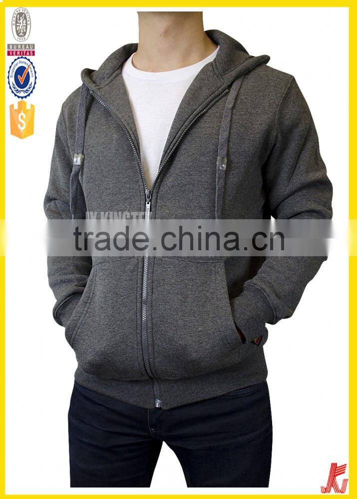 Plain service men zipper-up hoodies with your own logo