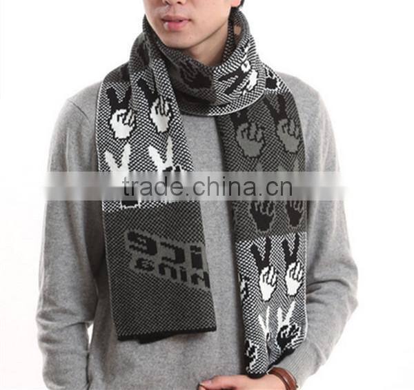 1 pc hot sale factory price length 180 cm and width 30 cm warm winter men kintted scarves