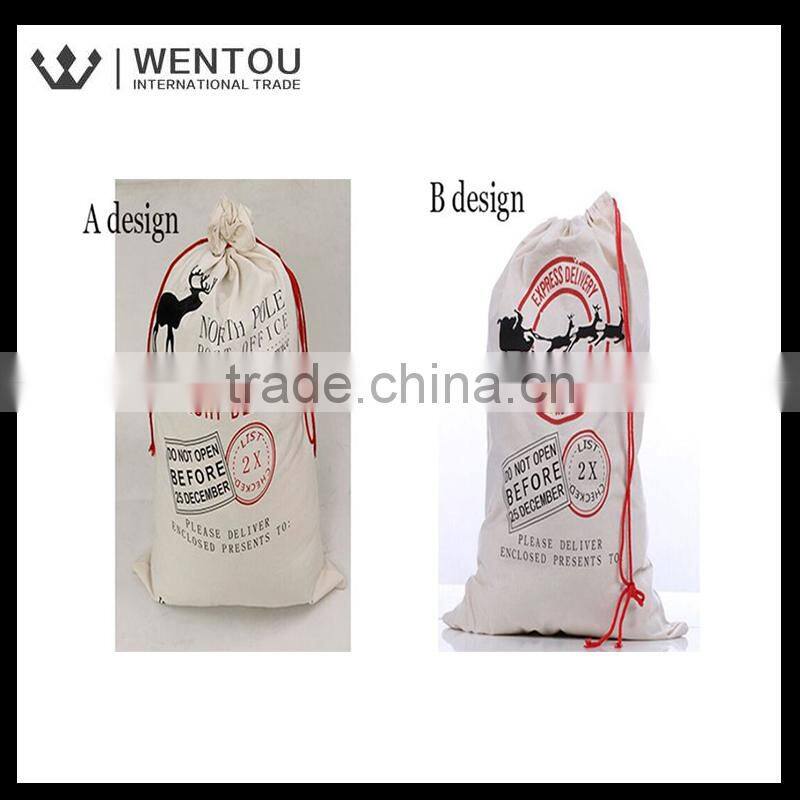 Wholesale canvas Santa Sack for Christmas