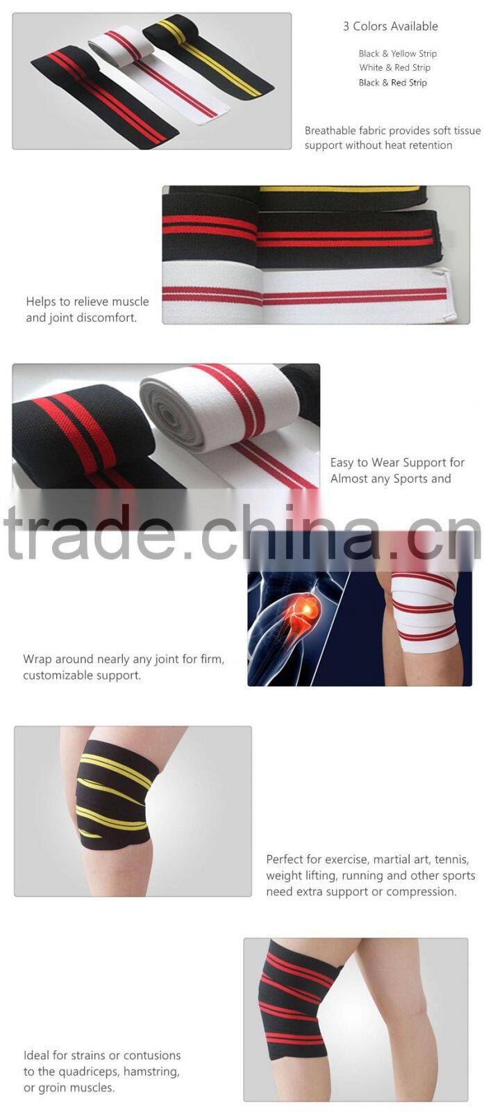 Lightweight Elastic Knee Bandages Leg Compression Calf Support Wraps Sports Squats Training~3colors~Accept Custom