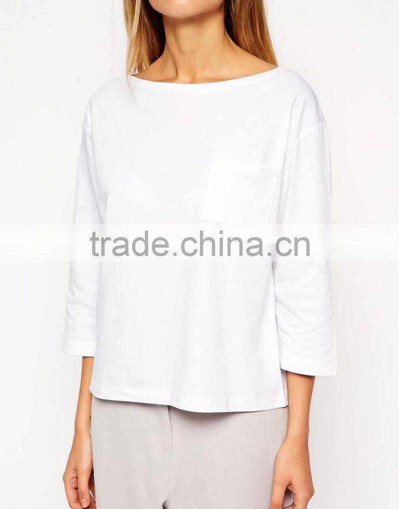 Top with Long Sleeves and Pocket