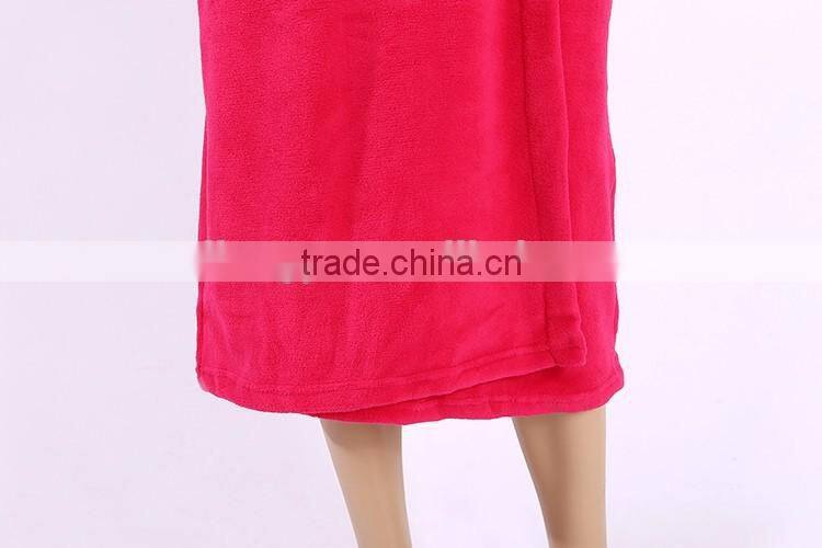 OEM service red bathrobe ladies wholesale luxury short robe