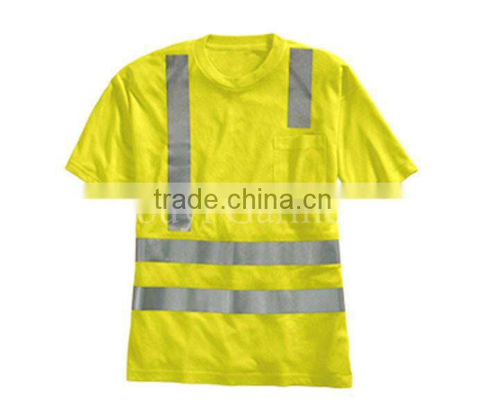 fluorescent hi-vis 50mm reflective tape polo shirt workwear