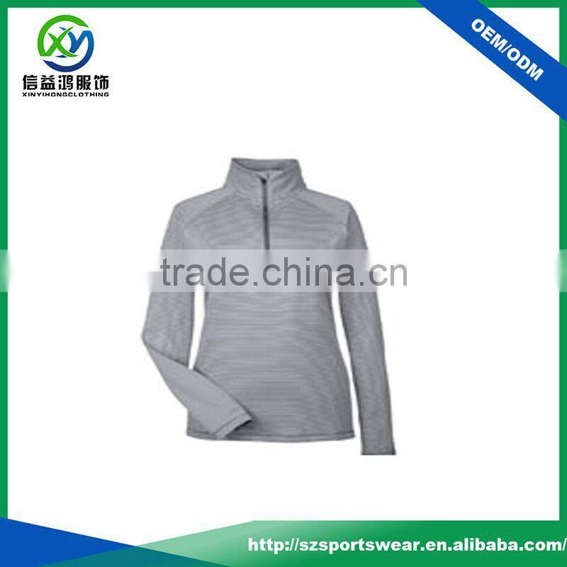 2017 half zip style high quality custom sport jacket for ladies