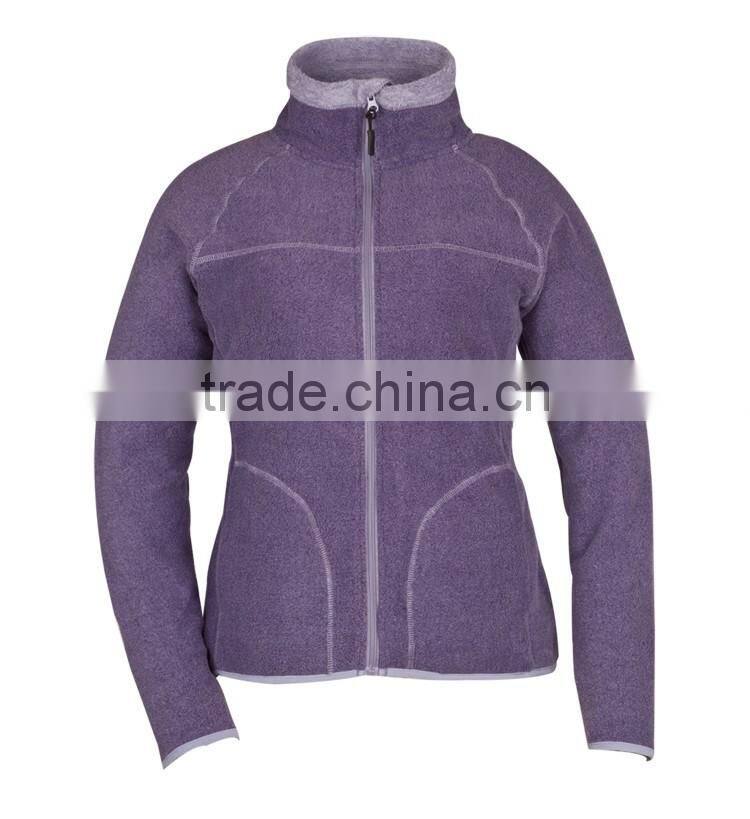Customized Popular women polar fleece jacket fleece hoodie