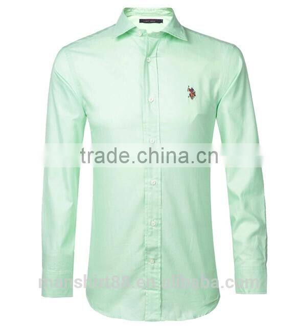 yarn dyed washed oxford dress shirt for men