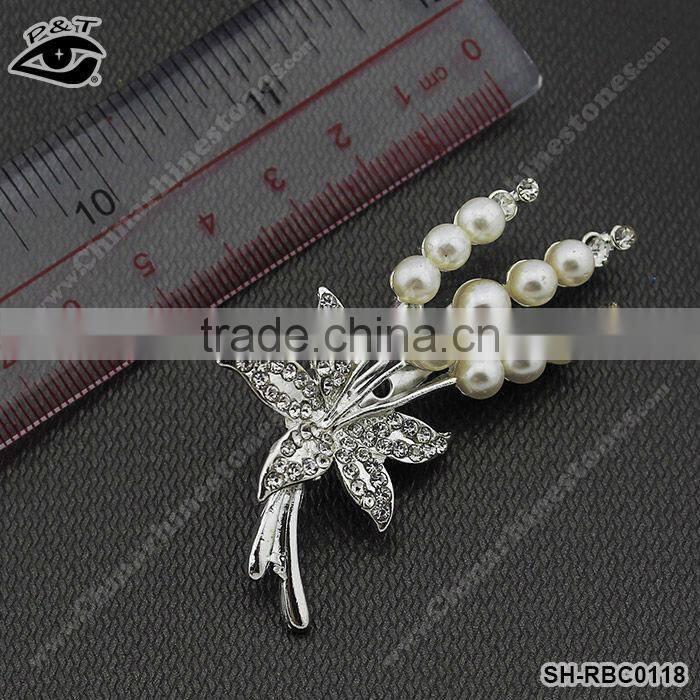 Pearl Brooch Rhinestone Brooch pins for wedding