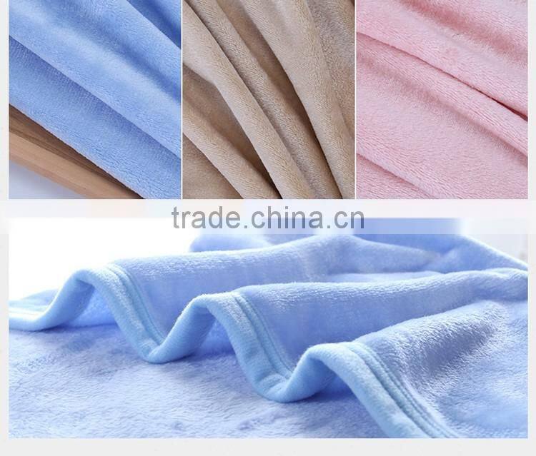 Soft plain baby flannel fleece blanket plus