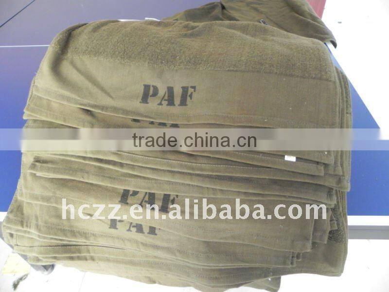 100%cotton military towel ,velvet towel,face towel,dyed towel