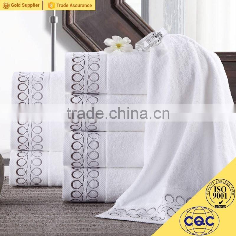 Wholesale OEM Support Softextile Embroidered Cotton Bath Towel Hotel
