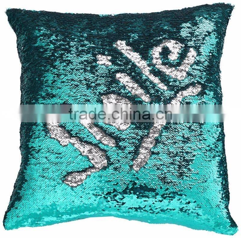 2017 Magic sequins Mermaid Pillow Cover /Reversible Sequin Fabric Color Changing Pillow