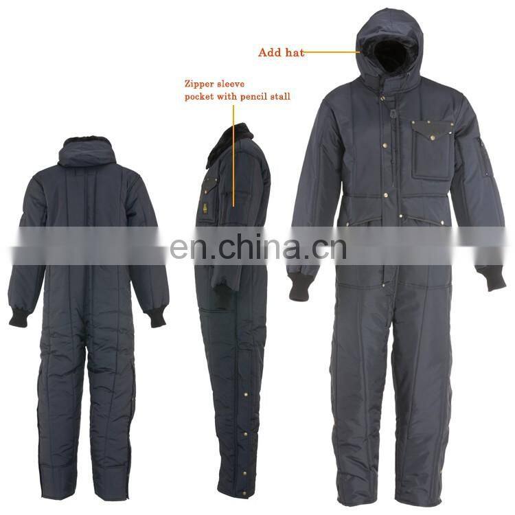 Winter cold room 3m reflective freezer workwear suit coverall in cold storage clothing wear
