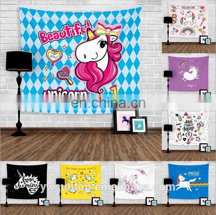 Customized Hot Sale Unicorn Theme Cloth Photography Backdrop Wedding Party Decoration New Born Baby Photo Background