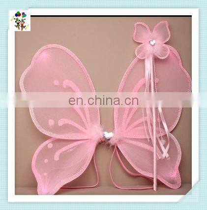 Cheap Princess Party Pink Kids Butterfly Wings with Wand HPC-0893