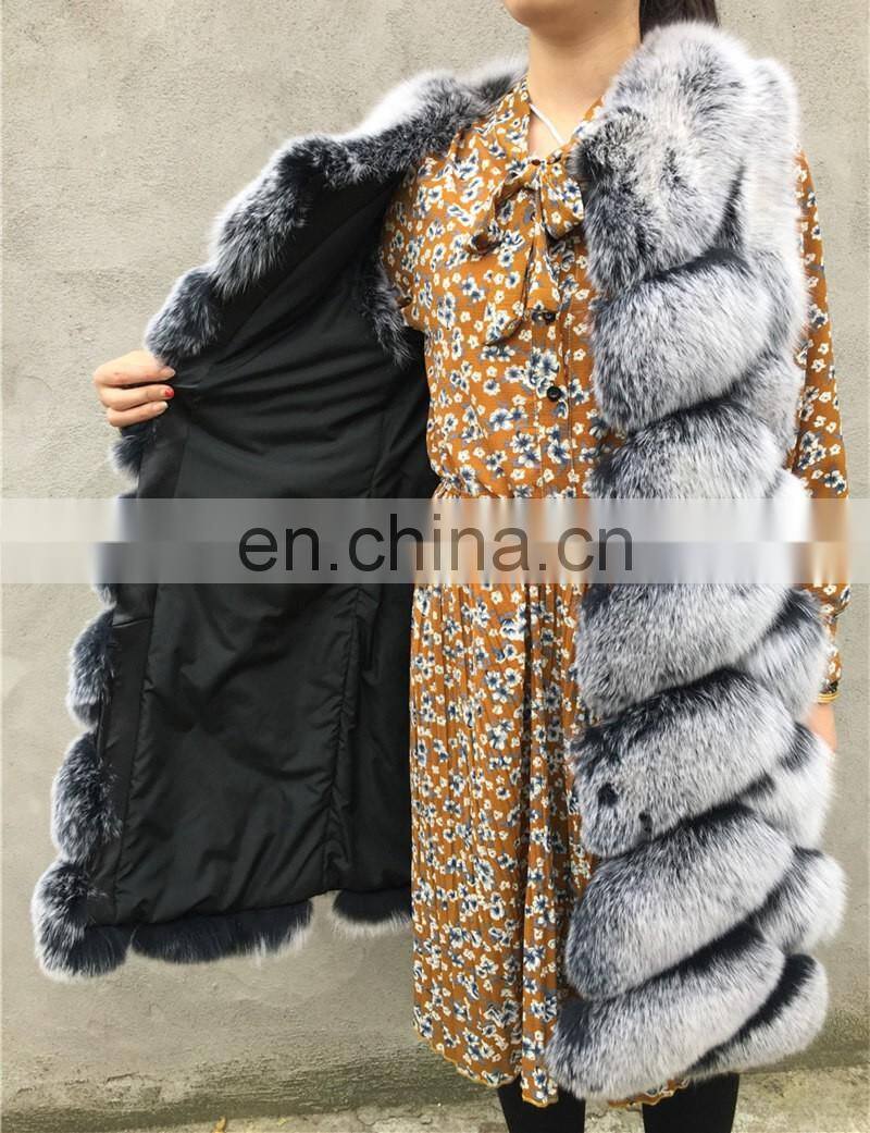 Women Fashion Winter Vests Imports Low Price Real Fox Fur Vest Italian Fur Vest