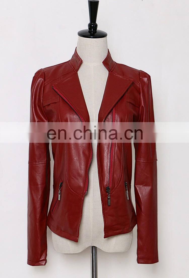Alluring leather zipper bulk wholesale jacket