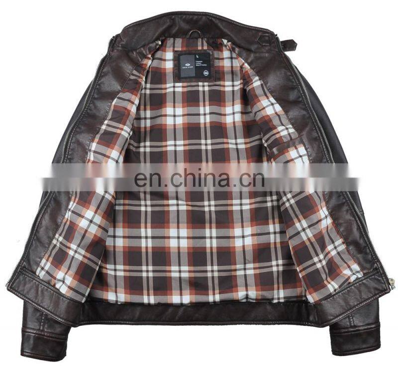 lastest fashion mens spring slim fit handsome leather jacket for men